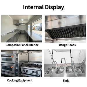 Pequeño Remolque de Comida Móvil con Cocina Completa, Refrigerador, Mostrador para Snacks, Totalmente Equipado - Product Image 2