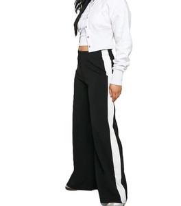 Pantalones de chándal de moda para mujer, pantalones de chándal holgados modernos con bolsillos, aspecto cómodo, ajuste elástico, tela ligera ecológica - Product Image 1