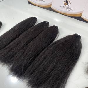 Tissage de cheveux humains vietnamien Yaki, trame de cheveux humains lisses bon marché, paquets de cheveux durables - Product Image 3