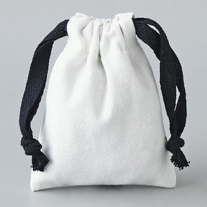 Bolsas de Embalaje de Joyería Personalizadas de Algodón Blanco Ecológico de 8*10 cm, Impresión de Serigrafía, para Anillos, Colgantes, Pulseras, Pendientes, Reciclables - Product Image 6