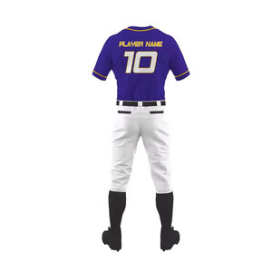 New Custom Design Unisex Children's Baseball Softball Jersey Kit 100% Cotton Quick Dry Breathable Long Sleeve <b>Buttons</b> - Product Image 3