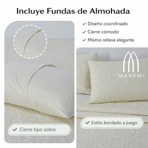 MANEMI Copriletto Classico Estivo per la Casa con 1 o 2 Federe, Varie Misure, Lavabile - Product Image 5