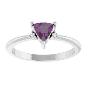 Bague Stuller Romantique à accents décoratifs 72435:154P en Or fin 14K (Blanc et Jaune) et Rhodium, Certifiée IGI, pour Fiançailles et Promesse - Product Image 3