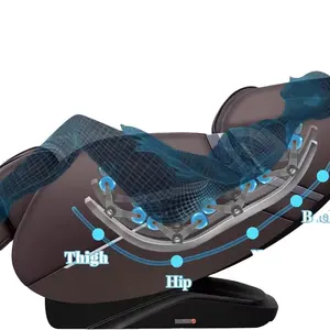 2024 iRest SL轨道按摩椅躺椅，零重力全身，蓝牙扬声器，安全气囊，加热，脚棕色