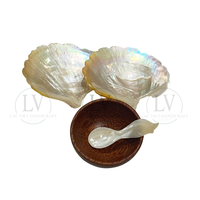 Ensemble de vaisselle de luxe en nacre, accessoires décoratifs en coquillage, ornement de table en nacre naturelle, design côtier pour la maison et la cuisine LAC VIET