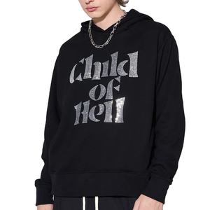 Sudadera con Capucha Personalizada de Felpa Gruesa con Pedrería para Hombre, Doble Cremallera, Lavado Desteñido al Sol, Bordada - Product Image 2