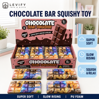 Jouet Squishy Barre de Chocolat à Remontée Lente Anti-Stress, en Mousse PU Souple, pour Apaiser les Mains et Apaiser le Bureau au Quotidien