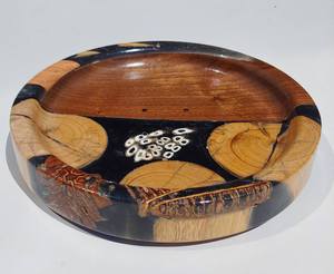 Bol à fruits en résine époxy de conception unique Bol à salade/fruits fini créatif à bas prix par fabrication certifiée - Product Image 2