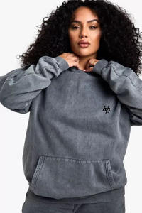 Sudadera con capucha con lavado ácido para mujer, Jersey de algodón grueso con logotipo personalizado para hombres y mujeres, Sudadera con capucha holgada de moda para mujer disponible en pedidos al por mayor - Product Image 4