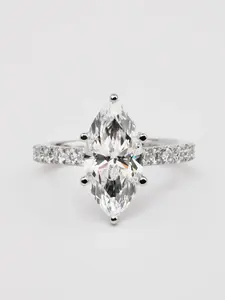 Anillo de Plata de Ley 925 Vintage de Lujo con Circonita para Parejas, Anillo de Boda de Fábrica - Product Image 4