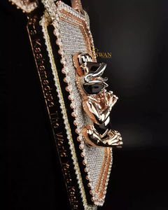 จี้เพชรโมอิสทรงกลมแวววาว10K ประดับเพชรหน้าอกลงจี้ฮิปฮอป - Product Image 5