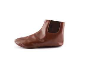 Genuine Cow Sheep Leather Men's Winter Anti-Slip Woven Socks Navy Blue Home <b>Shoes</b> Footwear Accessories - Product Image 2