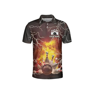 Best Selling Unisex <b>Bowling</b> Jersey Compression T-<b>Shirt</b> Reversible Printed High Quality Gym Wear Fitness Sportswear - Product Image 2