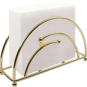 Couleur or fil de fer poli fait vaisselle de table porte-serviettes mariage hôtel et restaurant présentoir porte-mouchoirs - Product Image 2