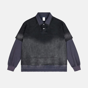 Sweat-shirt décontracté pour homme Speemo Sports 2026, col uni, chaud, 100% coton, manches longues, boutonné, séchage rapide, 220g - Product Image 1
