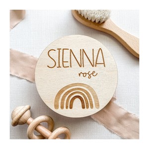 Cartel con nombre de madera personalizado, precio barato, panel de tablero de pared interior de madera único para decoraciones de oficina en casa - Product Image 1