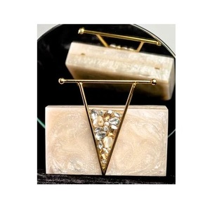 Women's Resin Clutch Bag Handmade Treasure with Embroidery & Straps Decoration for Anniversary Wedding Bridal Handbags & Gifts - Product Image 3