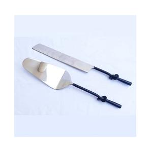 ชุดมีดตัดเค้กโลหะขัดเงากระจกทำมือชุดมีดเสิร์ฟเค้ก - Product Image 1