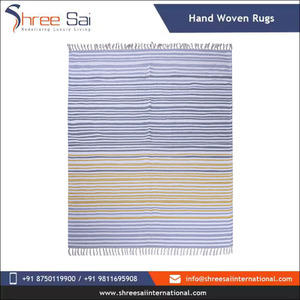 Alfombra de algodón puro bordada con diseño moderno a rayas hecha a mano, tamaño personalizado para uso en dormitorio o baño, técnicas tejidas, gran oferta - Product Image 3