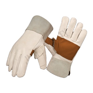 Gants de sécurité robustes pour monteurs canadiens, en cuir de vachette pleine fleur et croûte, doux et confortables pour le travail - Product Image 4