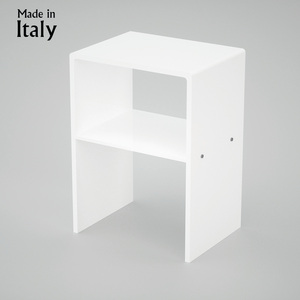 Mesa auxiliar de acrílico transparente moderna muebles de salón de diseño Nora hechos en Italia - Product Image 4