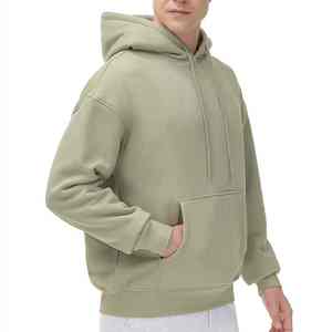 Pull à capuche décontracté pour homme avec coupe surdimensionnée en polaire de coton respirant idéal pour les tenues de sport et de détente streetwear - Product Image 3