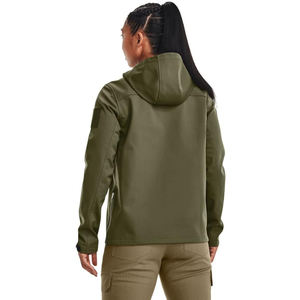 Veste Softshell d'hiver pour femmes de style décontracté coupe ajustée imperméable matelassé respirant tricoté avec logo imprimé personnalisé à vendre - Product Image 2