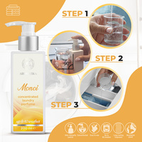 Parfum concentré pour linge Aromatika Monoi, 200 ml, adoucissant textile liquide, parfum floral, jusqu'à 60 lavages