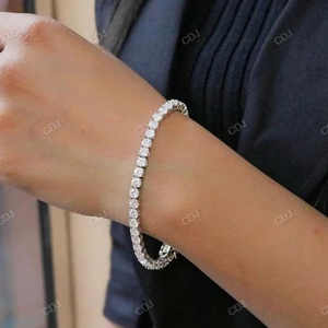 Classic Tennis <b>Bracelet</b> Fashion Iced Hip Hop <b>Silver</b> S925 5mm 7.5 Inch VVS Moissanite Diamond GRA Certificate Directly Shipped - Product Image 5
