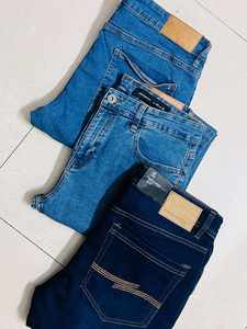 Jeans de Mezclilla Oscuros Casuales para Hombre y Mujer, Corte Recto, Super Ajustados, de Algodón y Elastano, Secado Rápido, Ligeros, para Otoño y Verano, Disponibles en Stock - Product Image 3