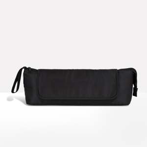 Sac d'accessoires de coiffure minimaliste unisexe en nylon résistant à la chaleur Clara, housse de protection élégante pour outils de coiffure, noir/rose - Product Image 1