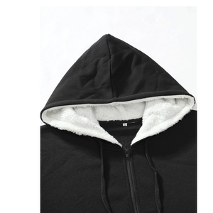 Sweat-shirts à capuche zippés en coton lourd 100% coton, nouvelle mode, design personnalisé, nouvelle saison, uni, teint, respirant - Product Image 4