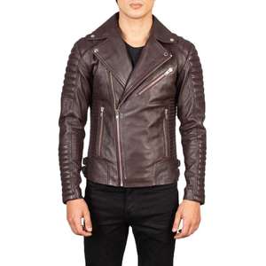 Blouson aviateur en cuir de qualité supérieure pour hommes, respirant, coupe-vent, style rue haute, options multicolores, printemps doux et chaud - Product Image 5