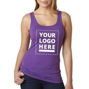 Camiseta sin mangas deportiva para mujer, Top de algodón personalizado de secado rápido para gimnasio, entrenamiento para correr, camiseta sin mangas absorbente de sudor rápido para verano - Product Image 1