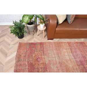 พรมตุรกี 3x9.1 ฟุต (91x277 ซม.) สีแดงลายอิคัต พรมวินเทจ - Product Image 1
