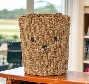 Handmade Eco-Friendly Rattan Storage <b>Basket</b> Kids Room Toy <b>Basket</b> Shaped like a <b>Wicker</b> Animal <b>Laundry</b> <b>Basket</b> - Product Image 2
