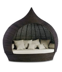 Lit de repos d'extérieur de luxe en teck massif, réglable, moderne, résistant aux intempéries, avec coussin imperméable, pour balcon, toutes saisons - Product Image 1
