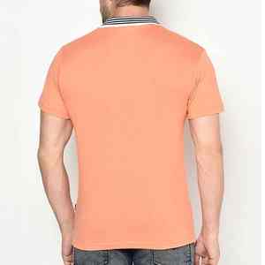 Polos pour hommes en marque privée, vente chaude, coton tricoté, couleur contrastée, prix de gros, respirant, léger, polo T-shirt pour hommes - Product Image 2