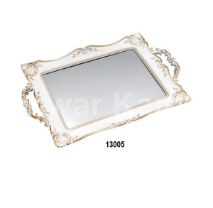 Assiettes de service en argent avec motif de coeur de feuille de découpe de cercle gravé pour la maison hôtel et restaurant pour la décoration de meubles - Product Image 5