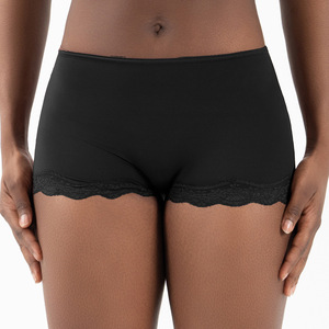 Ropa interior de encaje de nailon de cintura media para mujer de alta calidad, de alta elasticidad sexis Calzoncillos Bóxer, cómodos, transpirables, sólidos, Deportivos - Product Image 2