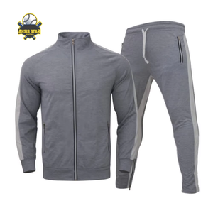 Trajes de chándal de calidad superior con logotipo personalizado para hombre Chándal de hombre de combinación de color ajustado a la moda para ropa de entrenamiento Spandex - Product Image 5