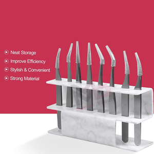 Ensemble de pinces à épiler professionnelles pour extensions de cils, acier inoxydable, qualité de précision, vente en gros à prix avantageux - Product Image 3