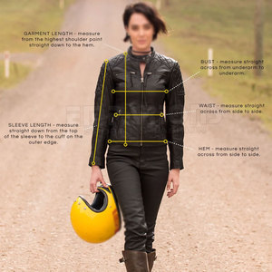 เสื้อแจ็กเก็ตการแข่งขันของผู้หญิง,แจ็กเก็ตหนังมอเตอร์ไซค์สตรีทไบค์เกอร์เสื้อแจ็คเก็ตสำหรับนักขี่มอเตอร์ไซค์ - Product Image 6