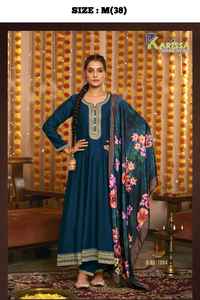 Precioso DISEÑO DE Bollywood de seda con bordado trabajo Kurti Pant y Dupatta suministro de fábrica al por mayor de Surat - Product Image 6
