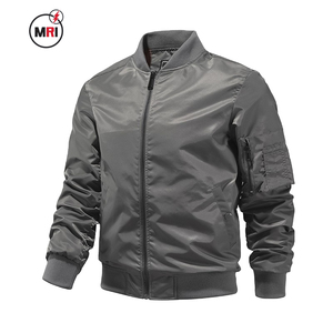 Embroidery Logo Men's Windbreaker Outerwear Bomber <b>Jackets</b> Plus Size 100% Polyester <b>Waterproof</b> Bomber <b>Jackets</b> for Men Customized - Product Image 2