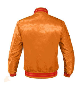 Custom Logo Baseball Varsity Jacket Breathable Chenille Patch Plus Size Waterproof Satin <b>Fabric</b> Winter Jacket For Men - Product Image 3