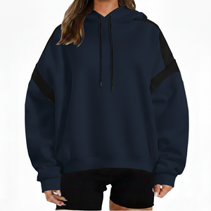 Sudaderas Extra Grandes de Invierno para Mujer, Color Sólido, Logotipo Frontal, 100% Algodón, Ecológicas y Transpirables - Product Image 1
