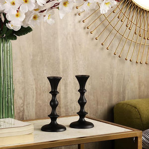 Cadeau de pendaison de crémaillère pour décoration de mariage, pièce maîtresse décorative moderne vintage, bougeoirs dorés, bâtons de bougie en métal aluminium, pilier - Product Image 6