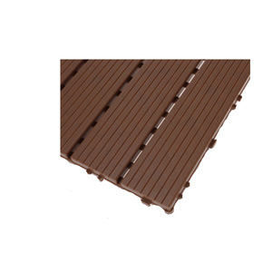 * OUTLET * 10 pezzi di piastrelle da giardino in plastica, 30x30x2cm, pavimenti WPC da esterno, colore marrone scuro, totale 0.9 m²- - Product Image 5