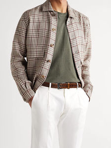 Cinturón estilo trenzado de piel auténtica de diseño clásico para hombre 2025 al por mayor cinturones vaqueros de moda informales fabricados por el Grupo Zoar - Product Image 3